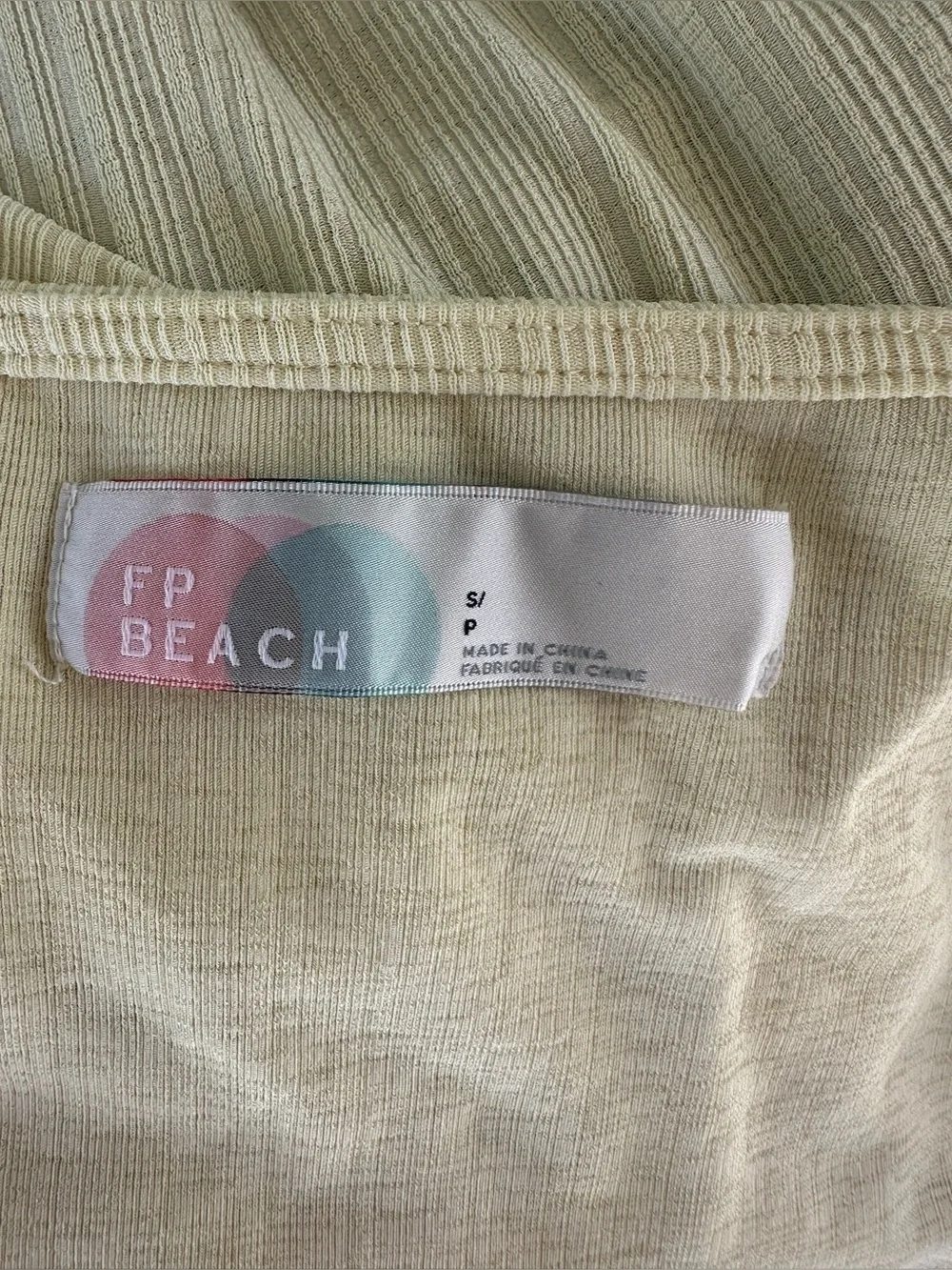 Free People Beach Addison Convertible Top Size S Yellow/Buttercream